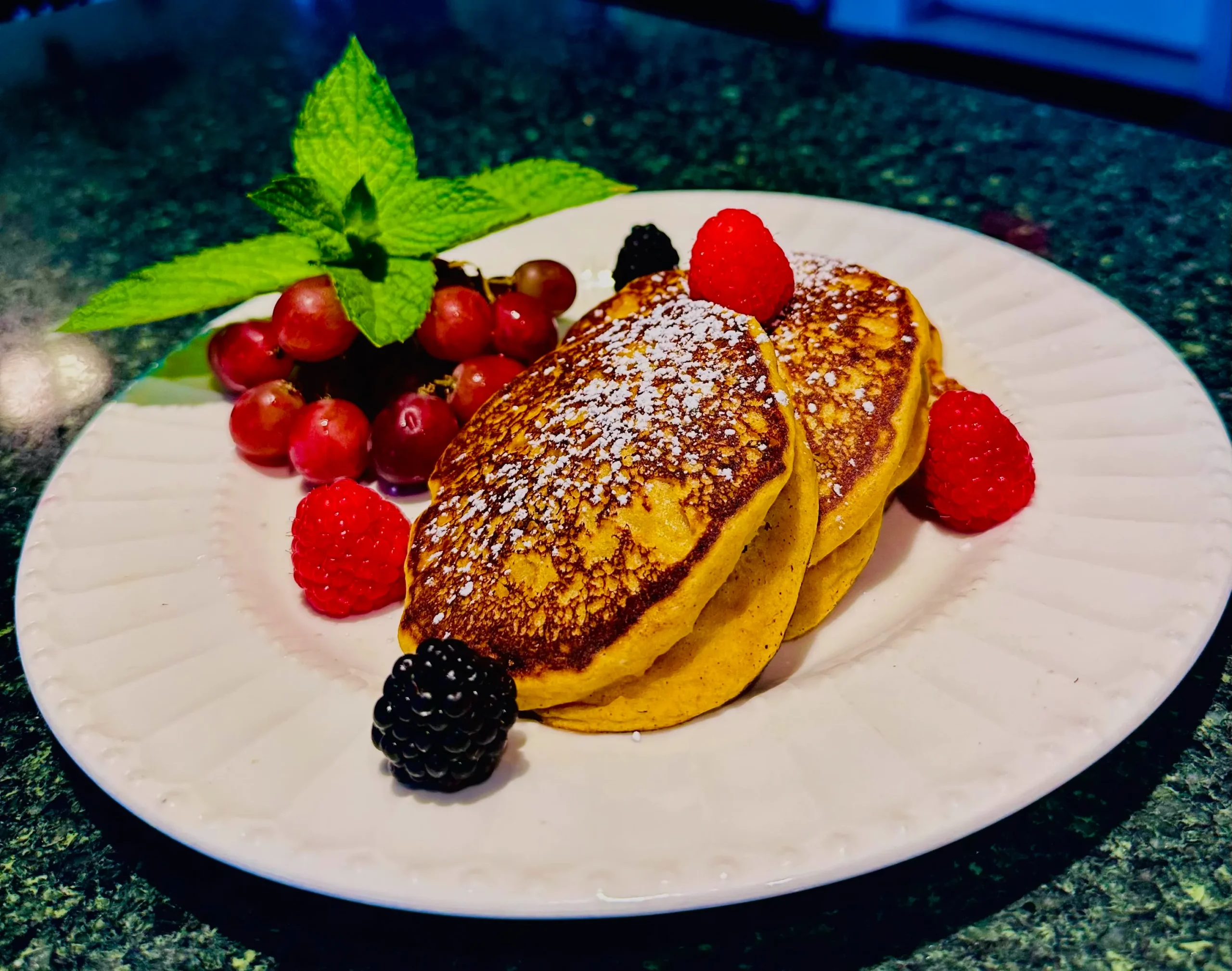 RECIPE: Pumpkin Pancakes with Apple Cider Cinnamon Syrup.
